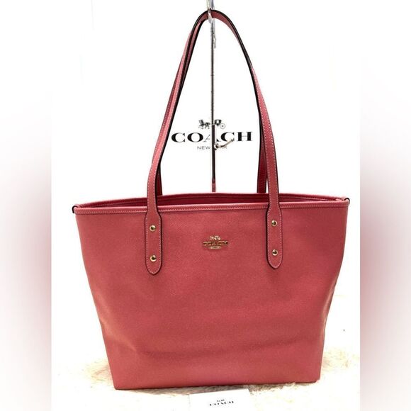 🔥🍀NWT!| Coach Zip Top Tote Handbag Poeny Pink Msrp:$325.00 - Picture 1 of 12